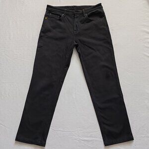 CAT Caterpillar Men's Fleece Lined Canvas Work Pants Black Insulated Size 36x32